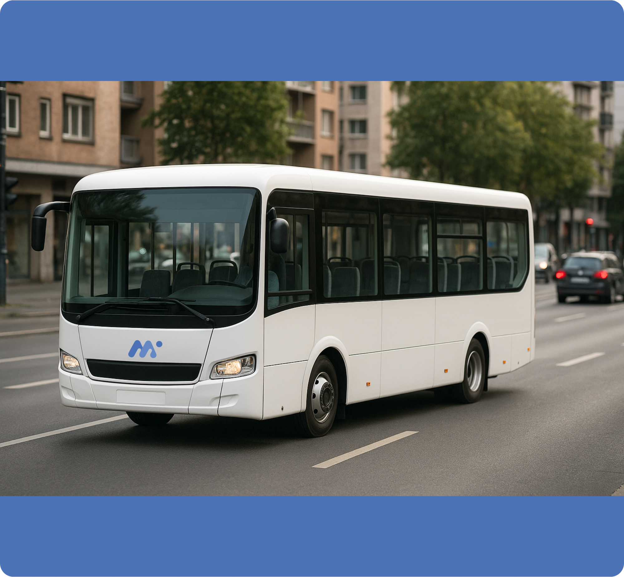 Bezemisný prímestský autobus novej generácie od Mobility & Innovation Production na mestskej ceste